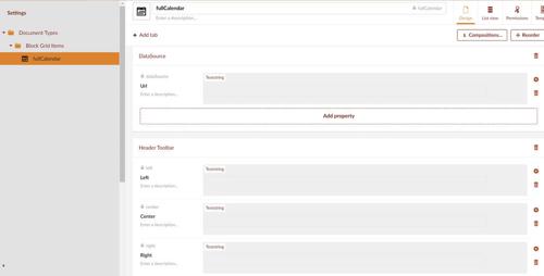 fullcalendar Element Document Type