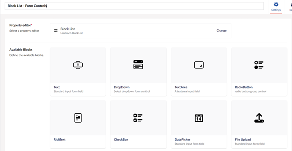 Blocklist - Form Controls